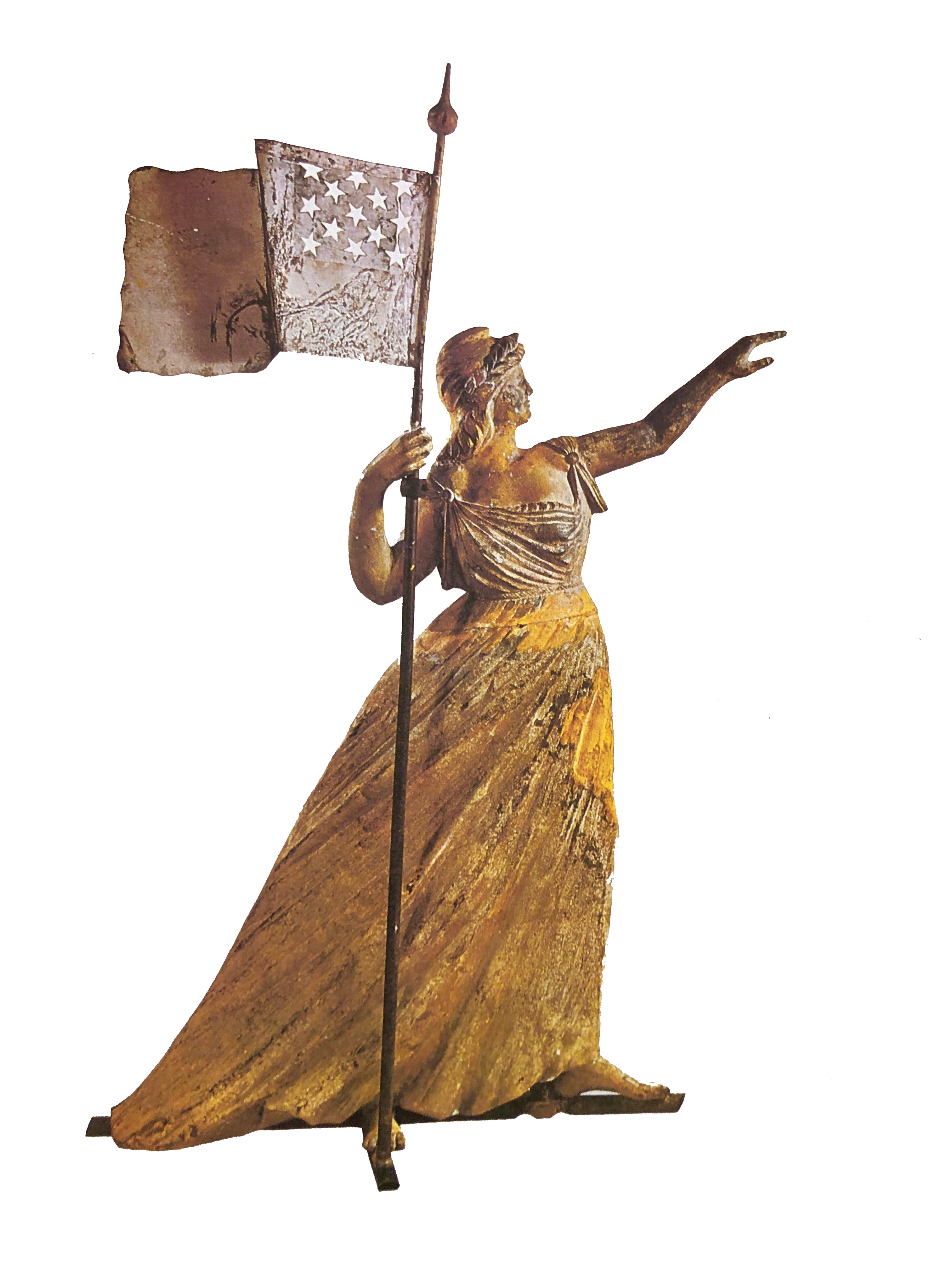 Weathervane of lady liberty